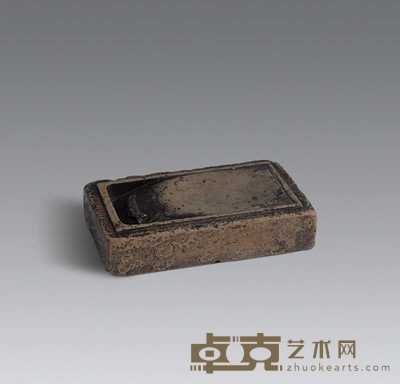 明代 绿端古砚 10×6×2cm